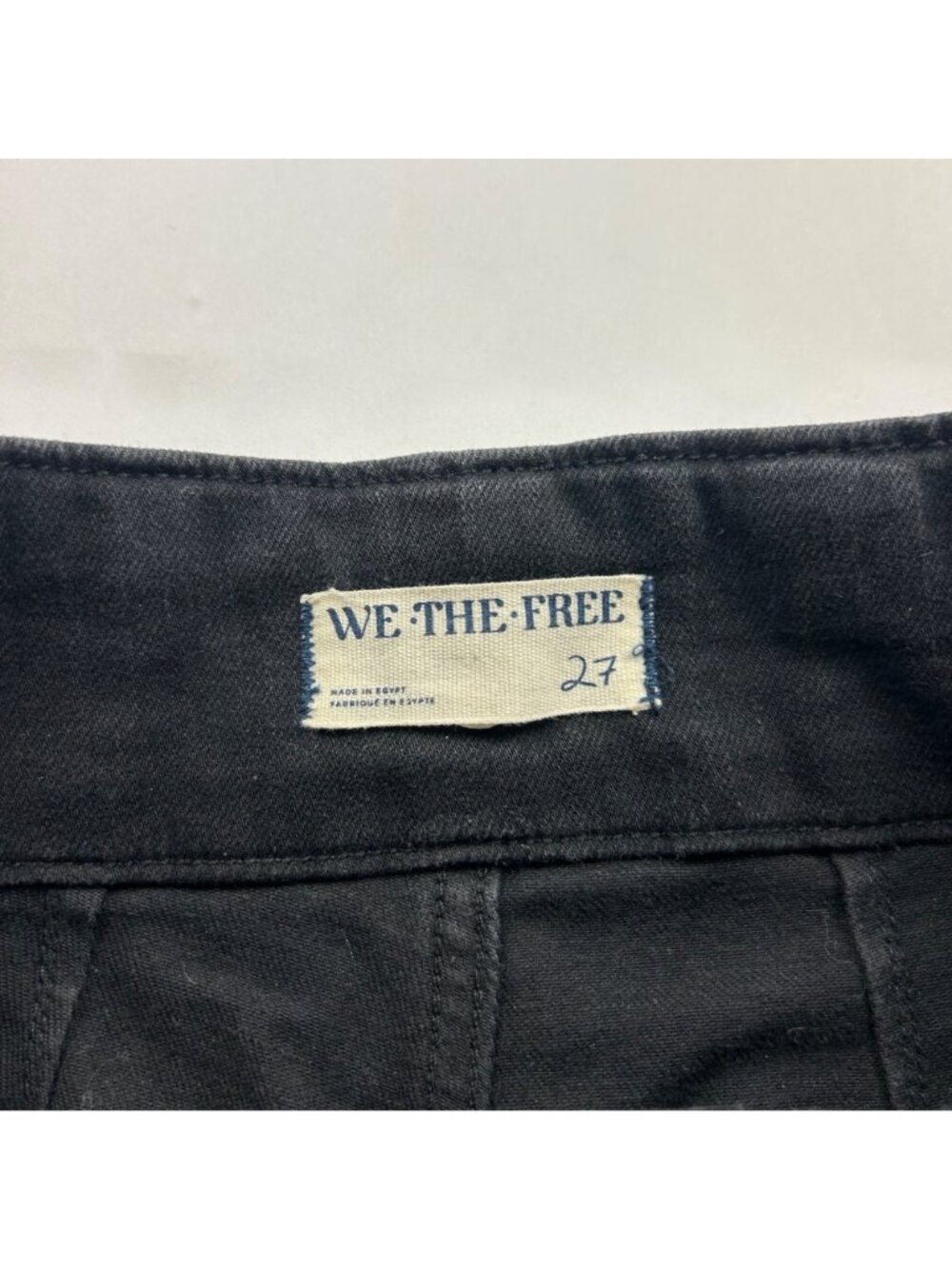 LONG We the Free Black Stretch Denim High Rise Flared Jeans 27 - Picture 4 of 6